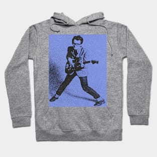 Elvis Vintage Blue Halftone Hoodie